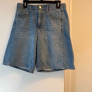 The Adi Mid-Rise Relaxed Bermuda shorts by Pilcro